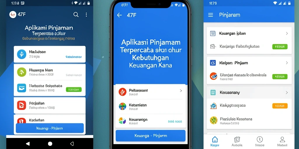 Antarmuka aplikasi 47F yang mudah digunakan untuk pengajuan pinjaman.