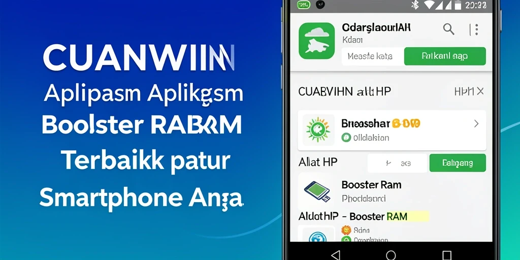 Tampilan antarmuka CUANWIN yang intuitif dan mudah digunakan untuk optimasi RAM.