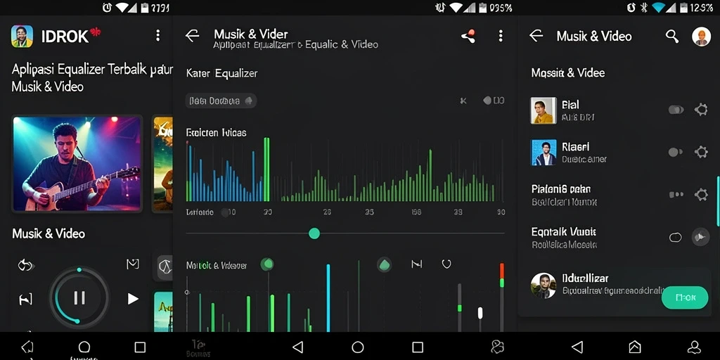 Tampilan antarmuka aplikasi IDROK dengan pengaturan Equalizer yang intuitif.