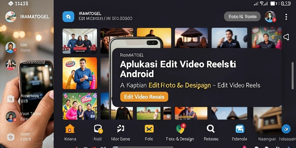 Antarmuka intuitif aplikasi IRAMATOGEL untuk Edit Video Reels yang mudah digunakan.