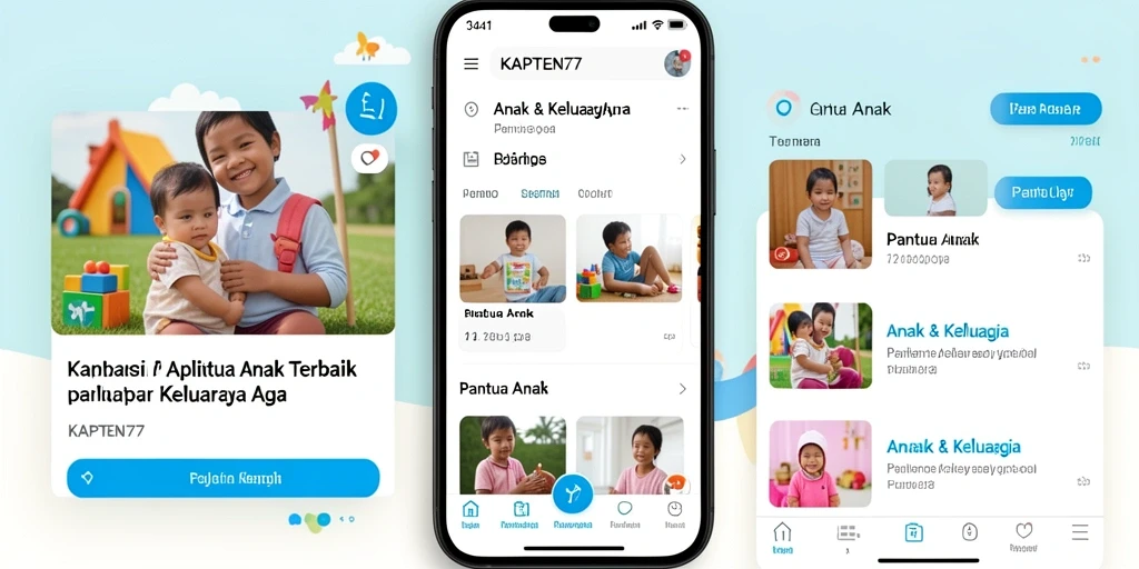 Antarmuka pengguna KAPTEN77 yang ramah dengan fitur Pantau Anak.