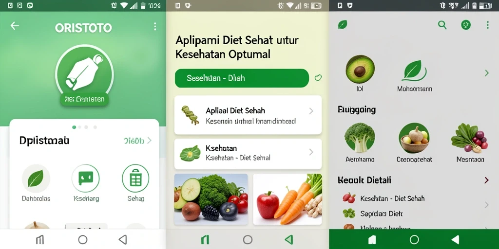 Tampilan antarmuka ORISTOTO yang memudahkan pengguna Diet Sehat.