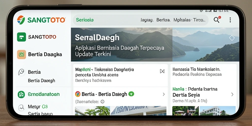 Tampilan antarmuka aplikasi SANGTOTO yang informatif dan user-friendly.